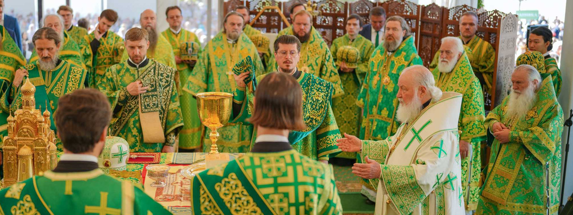 В день памяти преподобного Сергия Радонежского Предстоятель Русской Церкви совершил Литургию в Троице-Сергиевой лавре