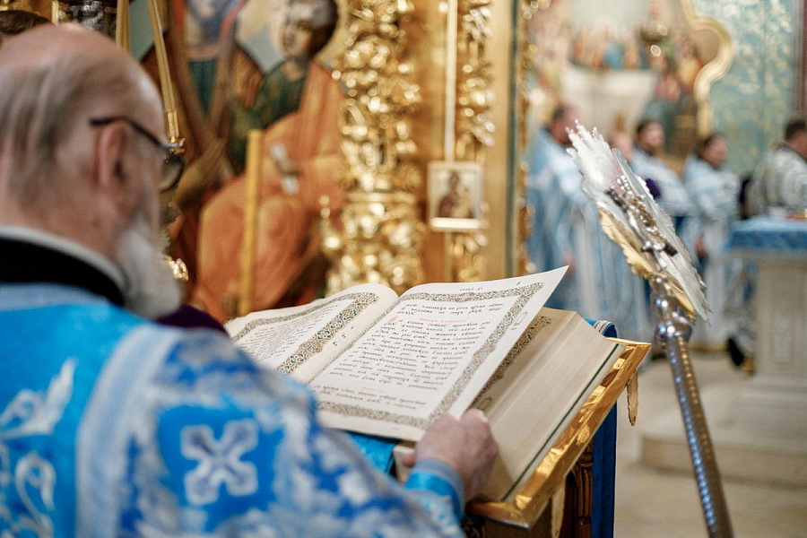 Епископ Сергиево-Посадский и Дмитровский Фома совершил детскую Литургию в Трапезном храме Лавры