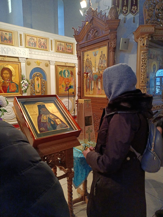 Встреча иконы с мощами равноапостольного Николая Японского в Спасо-Преображенском храме г. Жуковского