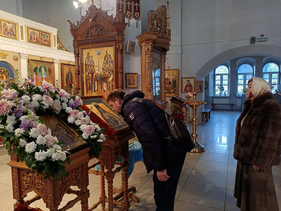 Встреча иконы с мощами равноапостольного Николая Японского в Спасо-Преображенском храме г. Жуковского