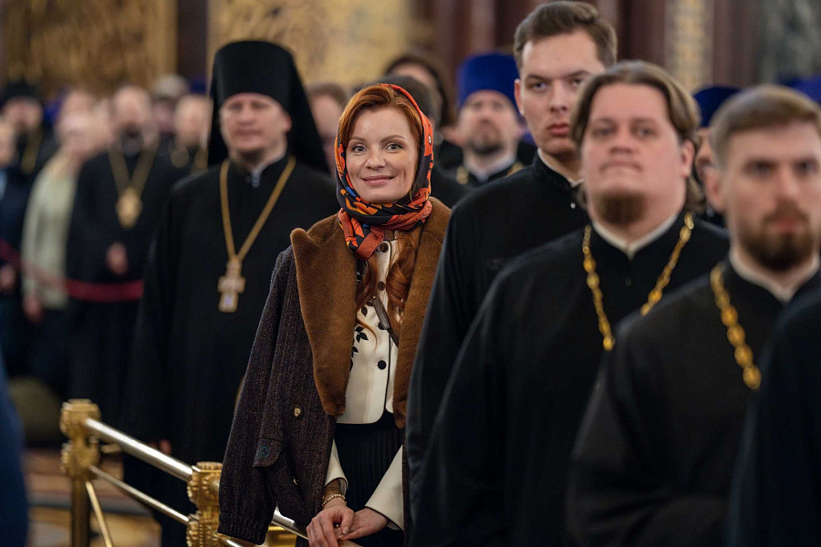 В шестнадцатую годовщину интронизации Святейшего Патриарха Кирилла в Храме Христа Спасителя совершена Божественная литургия