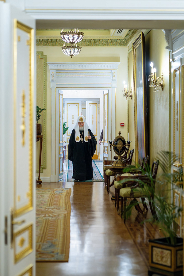 Святейший Патриарх Кирилл возглавил первое в 2025 году заседание Священного Синода