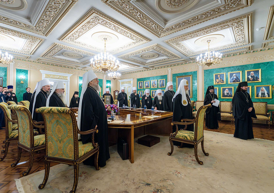 Святейший Патриарх Кирилл возглавил первое в 2025 году заседание Священного Синода