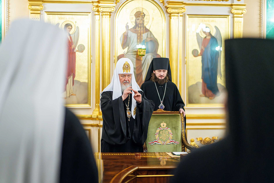 Святейший Патриарх Кирилл возглавил первое в 2025 году заседание Священного Синода