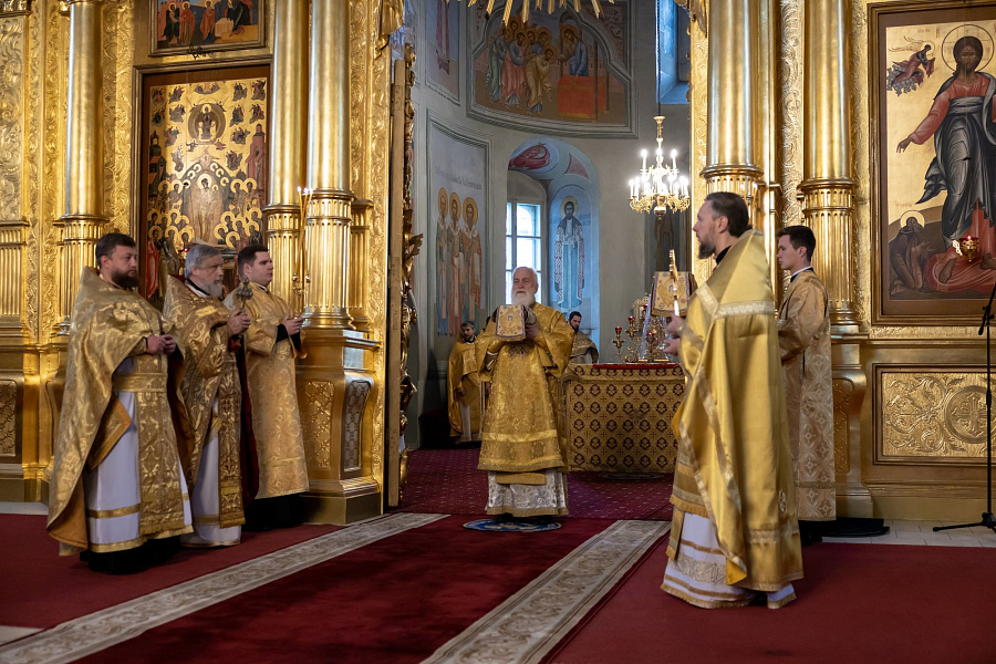 Принесение ковчега с частицей мощей святителя Тихона, патриарха Московского, в пределы Коломенской епархии