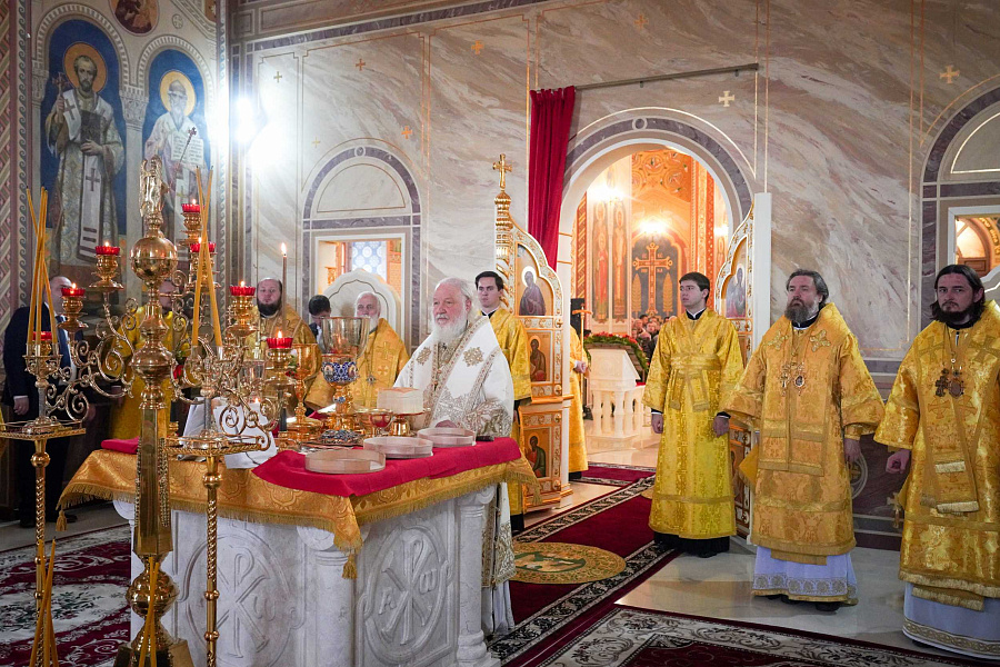 Святейший Патриарх Кирилл освятил Троицкий храм в селе Саввино муниципального округа Егорьевск Московской области