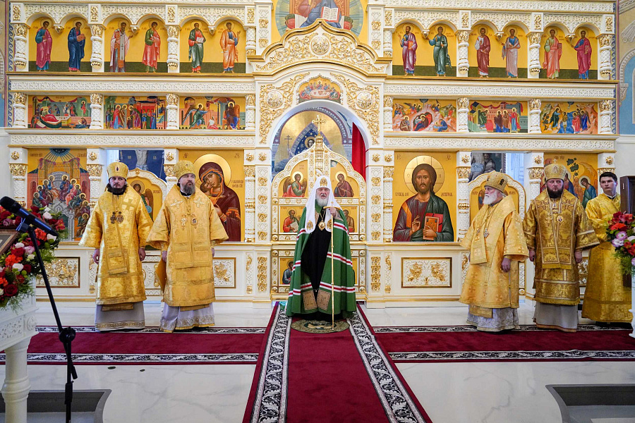 Святейший Патриарх Кирилл освятил Троицкий храм в селе Саввино муниципального округа Егорьевск Московской области