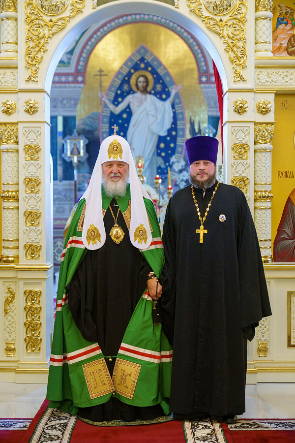 Святейший Патриарх Кирилл освятил Троицкий храм в селе Саввино муниципального округа Егорьевск Московской области