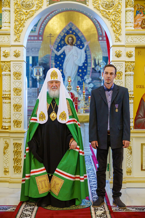 Святейший Патриарх Кирилл освятил Троицкий храм в селе Саввино муниципального округа Егорьевск Московской области