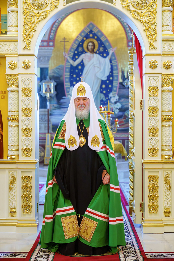 Святейший Патриарх Кирилл освятил Троицкий храм в селе Саввино муниципального округа Егорьевск Московской области