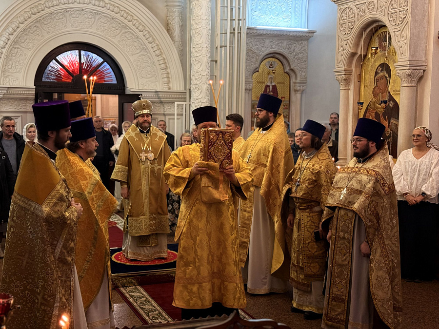 Архиерейское богослужение в Крестовоздвиженском храме с. Дарна