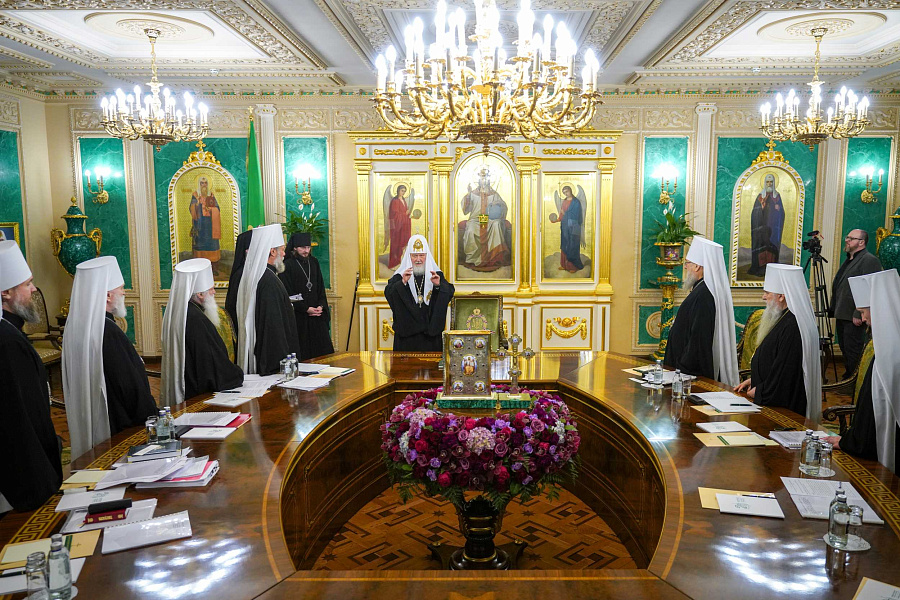 Святейший Патриарх Кирилл возглавил первое в 2026 году заседание Священного Синода Русской Православной Церкви
