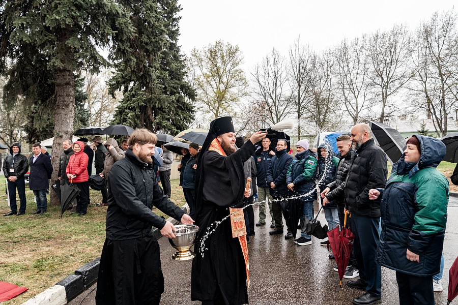 Освящение памятного камня и креста на месте строительства храма преподобного Сергия Радонежского в посёлке Томилино г.о. Люберцы