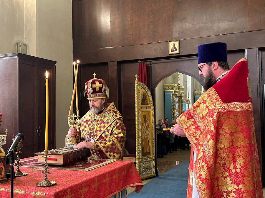 В день памяти преподобного Александра Свирского архиепископ Фома возглавил торжественное богослужение в Георгиевском кафедральном соборе г. Одинцово