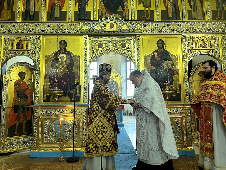 В день памяти преподобного Александра Свирского архиепископ Фома возглавил торжественное богослужение в Георгиевском кафедральном соборе г. Одинцово