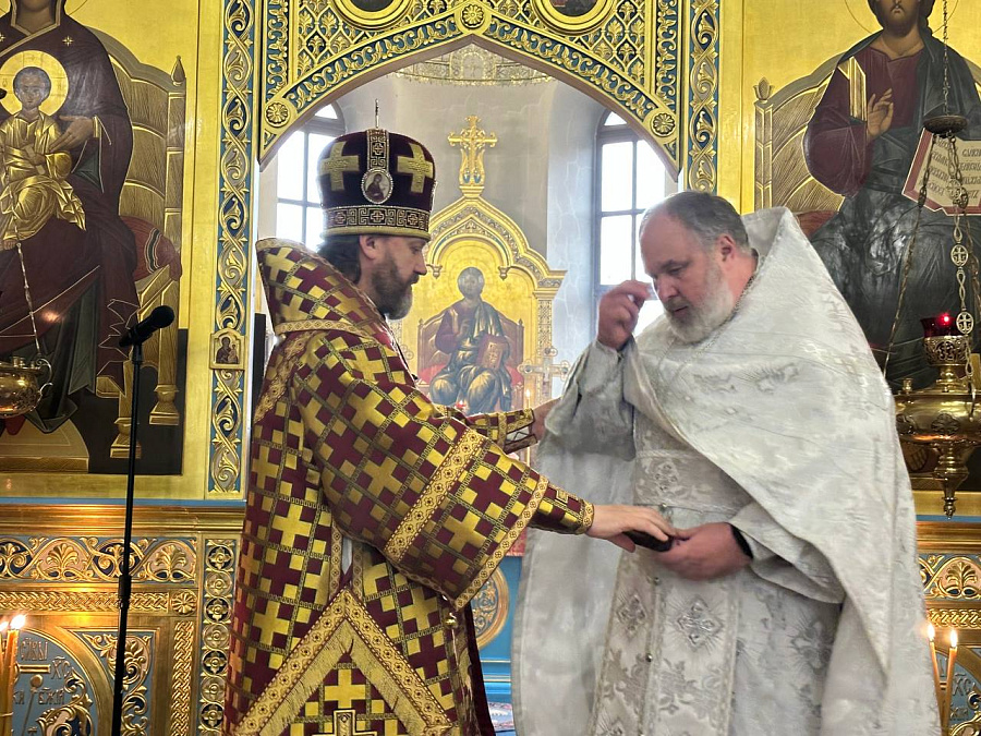 В день памяти преподобного Александра Свирского архиепископ Фома возглавил торжественное богослужение в Георгиевском кафедральном соборе г. Одинцово