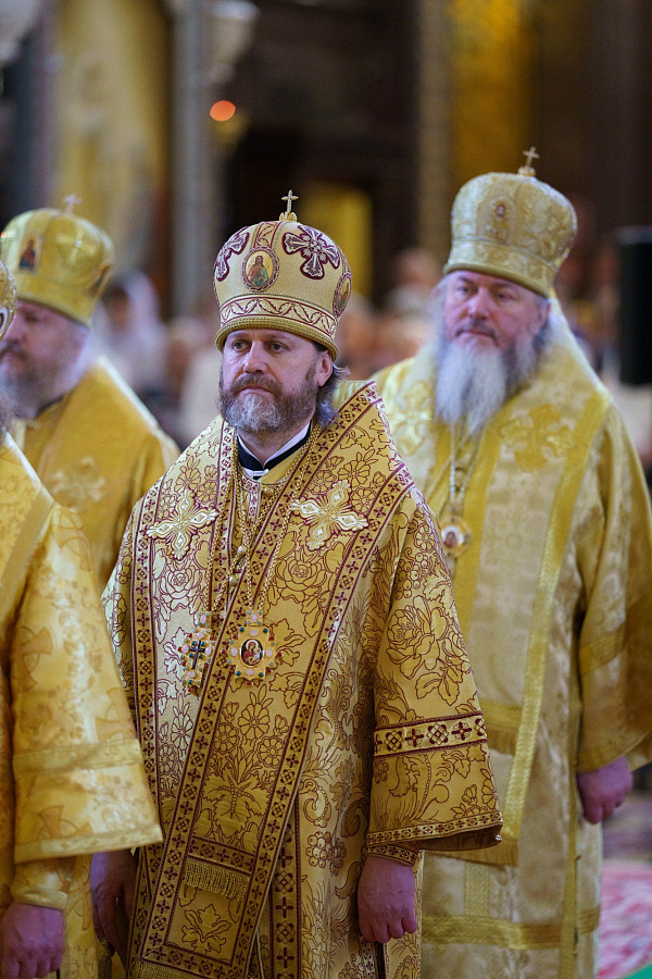 В день памяти равноапостольных Мефодия и Кирилла Предстоятель Русской Церкви совершил Литургию в Храме Христа Спасителя