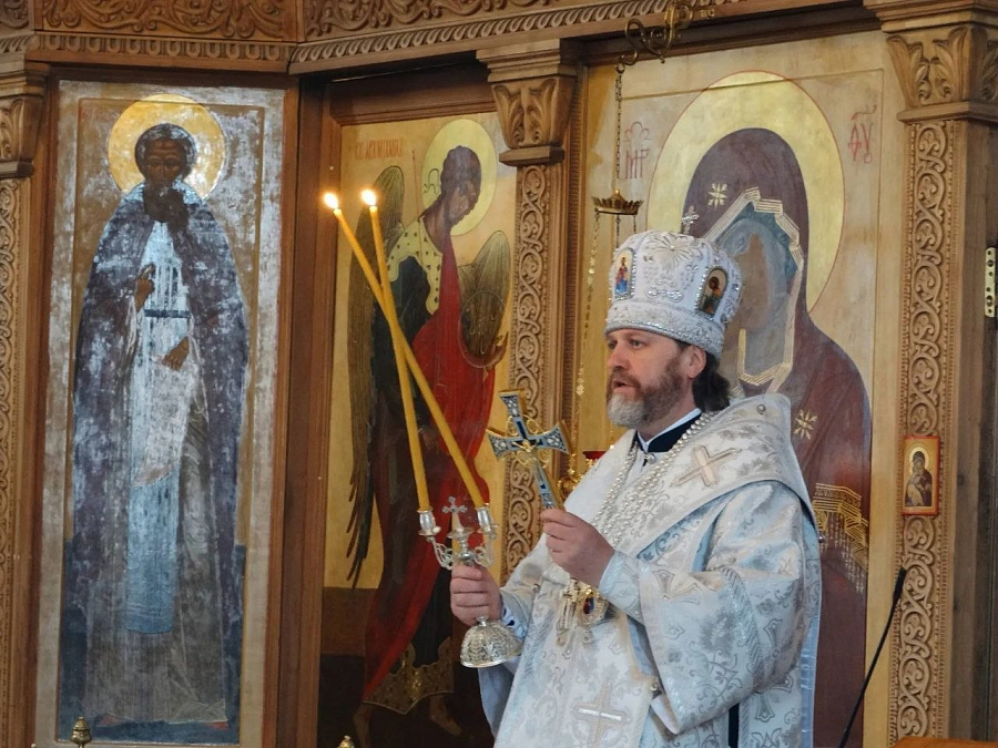 В день отдания Вознесения Господня архиепископ Фома совершил богослужение в Никольском соборе Наро-Фоминска