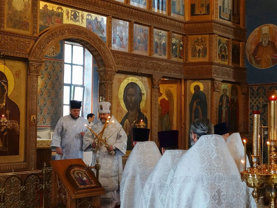 В день отдания Вознесения Господня архиепископ Фома совершил богослужение в Никольском соборе Наро-Фоминска