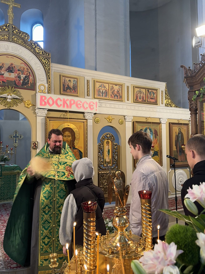 Молебен перед началом экзаменов на Пантелеимоновском приходе города Жуковского