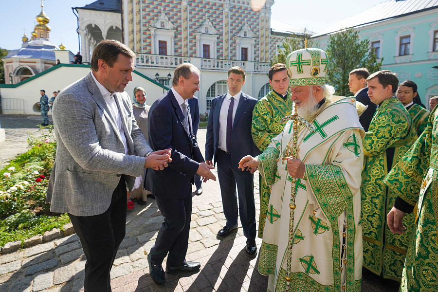 В день памяти преподобного Сергия Радонежского Предстоятель Русской Церкви совершил Литургию в Троице-Сергиевой лавре
